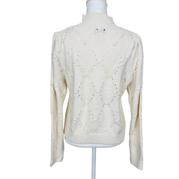 Sweet Republic Cream Floral Sweater with Floral Accents Size Large - Picture 2 of 9